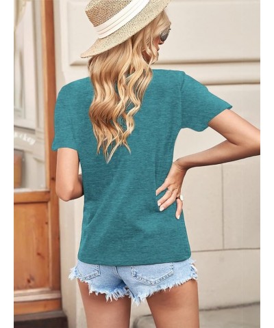 Women's Wildflowers Graphic V Neck Tshirt Country Music Ring Hole Print Summer Tees Green $14.15 T-Shirts