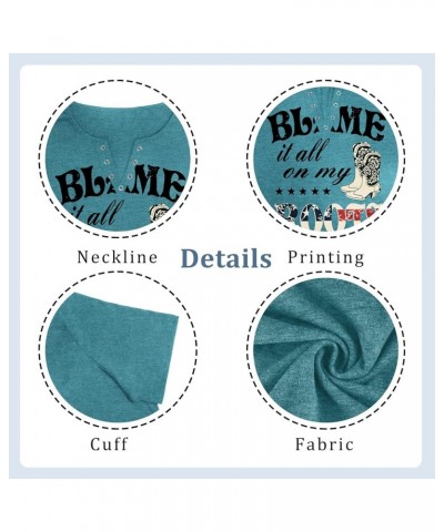 Women's Wildflowers Graphic V Neck Tshirt Country Music Ring Hole Print Summer Tees Green $14.15 T-Shirts