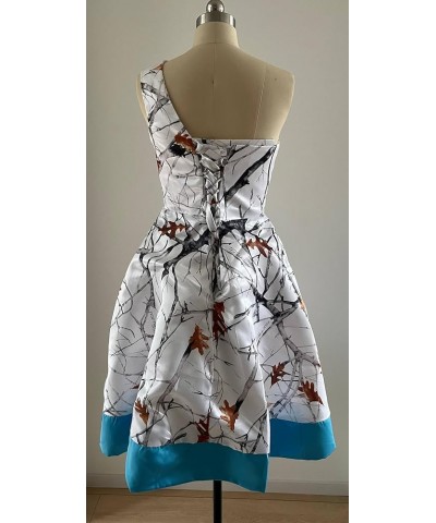 One Shoulder Camo Bridesmaid Dresses Evening Formal Prom Dress Short Snowfall & Lavender $35.10 Dresses