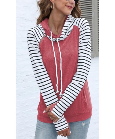 Women’s Shirts with Pocket Casual Pullover Sweaters Long Sleeve T Shirts Sweatshirts Tops Blouses 1rust Red $15.40 Activewear