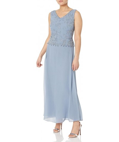 Women's Size Beaded Jacket Dress Plus Dusty Blue/Multi $18.69 Dresses