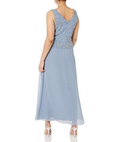 Women's Size Beaded Jacket Dress Plus Dusty Blue/Multi $18.69 Dresses