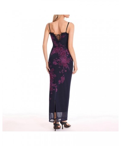 Women Y2K Square Neck Spaghetti Strap Dress Low Cut Backless Bustier Long Dress Elegant Sundress Going Out Dress H-purple $14...