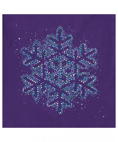 Women's Detailed Wildflowers Long Sleeve Crusher Tee Deep Purple X-Small $13.25 T-Shirts