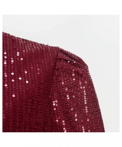 Women's Sequin Button Jacket Sparkle Bomber Jacket Shiny Suit(2X,Z2344GY) Z2344rd $20.99 Suits