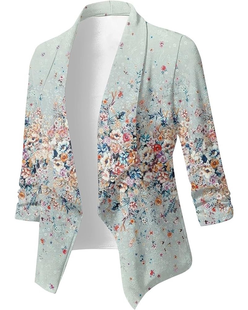 Lightweight Cardigans for Women 3/4 Sleeve Sweater Coat Open Front Kimono Printed Outwear Loose Jacket Casual Cover Up 2-ligh...