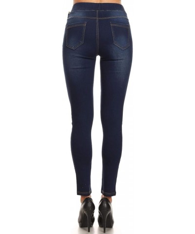 Women's Skinny Jeans Elastic Waist Pull On Jeggings Denim Pants with Pockets Regular - Plus Size Dark Denim-69 $14.39 Jeans