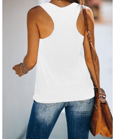 Womens Tank Tops Loose Fit Sleeveless Tops for Women Casual Summer Cute Graphic Shirts B01-white $11.79 Tanks