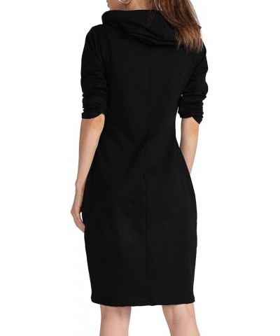 Women Long Sleeve Print Lips Slim Fitted Knee Length Sweatshirt With Pocket Casual Pullover Hoodie Dress Hblack+red $11.52 Ho...