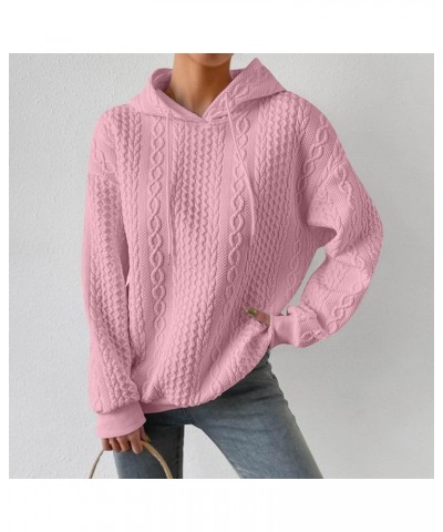 Hoodie Sweaters for Women Cable Knit Slouchy Long Sleeve Oversized Sweatshirt Cozy Chunky Y2K Hoodie Drawstring Pullover Tops...