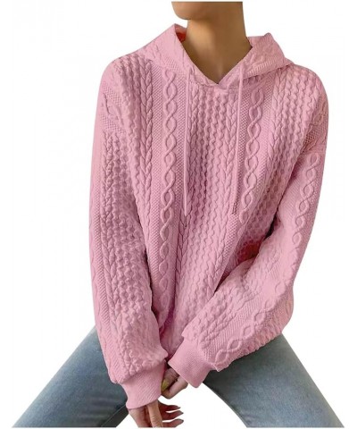 Hoodie Sweaters for Women Cable Knit Slouchy Long Sleeve Oversized Sweatshirt Cozy Chunky Y2K Hoodie Drawstring Pullover Tops...