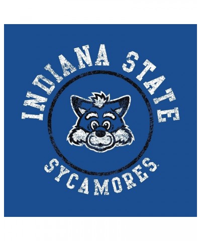 NCAA Distressed Circle Logo, Team Color Womens T Shirt, College, University Indiana State Sycamores Royal $14.57 T-Shirts