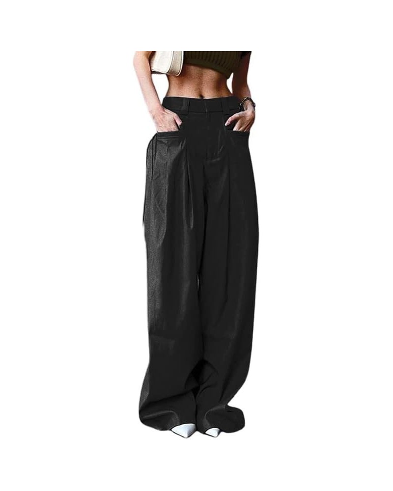 Fashion Indie Aesthetics Vintage Low Waist Pants Chic Harajuku Straight Denim Pants Aesthetic Grunge Cute Trousers A1-grey 2 ...