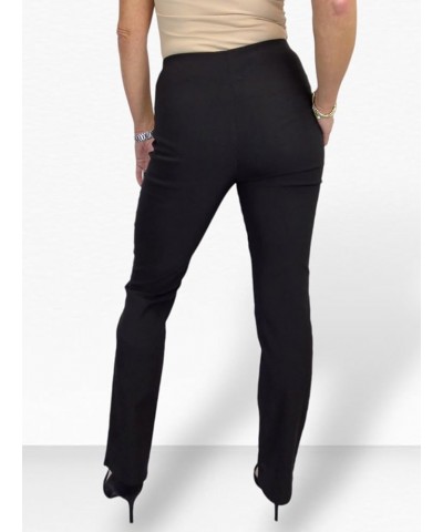 Women's Elasticated Waist Pants Pull On High Waist Straight Leg Pants Evening Day Office Work 4-18 Black $16.34 Pants