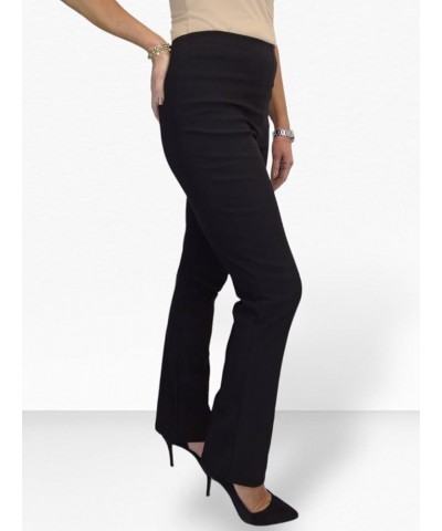 Women's Elasticated Waist Pants Pull On High Waist Straight Leg Pants Evening Day Office Work 4-18 Black $16.34 Pants