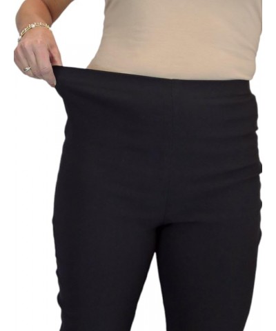 Women's Elasticated Waist Pants Pull On High Waist Straight Leg Pants Evening Day Office Work 4-18 Black $16.34 Pants