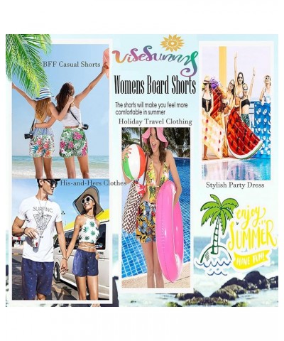 Women's Drawstring Board Shorts Quick Dry Stretch Novelty Patterns Swimsuits Swimwear Bottoms S-L Multi08 $12.25 Swimsuits