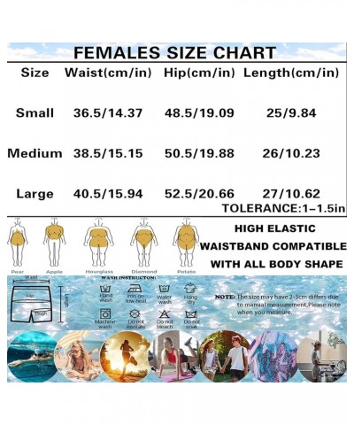 Women's Drawstring Board Shorts Quick Dry Stretch Novelty Patterns Swimsuits Swimwear Bottoms S-L Multi08 $12.25 Swimsuits