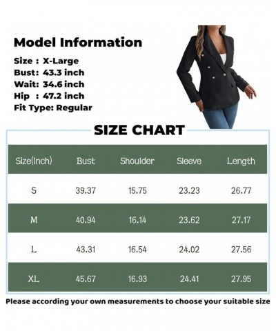 Women 2024 Casual Blazers Fashion Long Sleeve Open Front Work Office Blazer Jackets with Pockets 01-khaki $20.91 Blazers