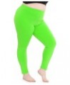 Oh So Soft Women's Plus Size Knee Length and Full Length Leggings | X-Large - 7X Full Length Neon Lime $12.00 Others