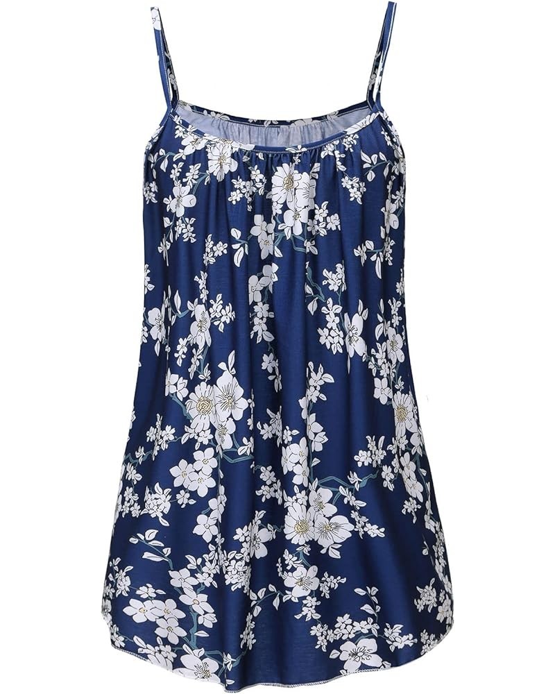 Plus Size Tank Tops for Women Camisoles Cami Dress Loose Fit Sleeveless Flowy Spaghetti Strap Summer A11 - Floral 3 $10.59 Tanks
