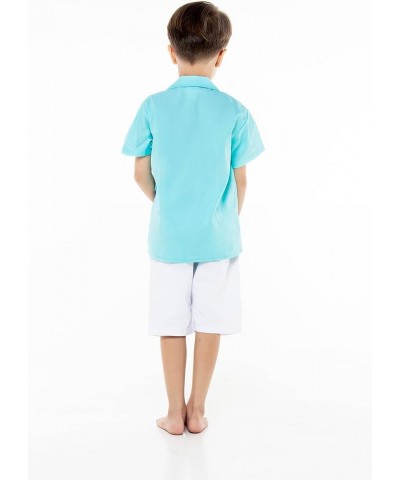 Matchable Family Hawaiian Luau Men Women Girl Boy Clothes in Orchid Paradise Turquoise Big Boy Boy Short Sleeve $21.29 Dresses