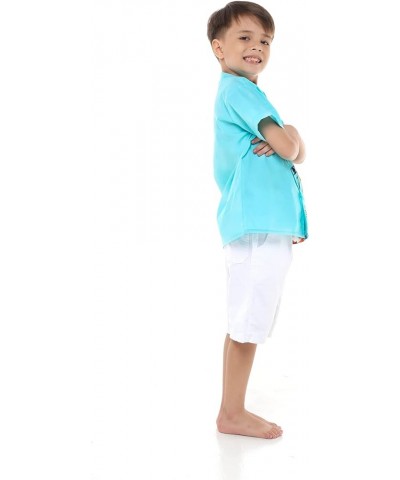 Matchable Family Hawaiian Luau Men Women Girl Boy Clothes in Orchid Paradise Turquoise Big Boy Boy Short Sleeve $21.29 Dresses