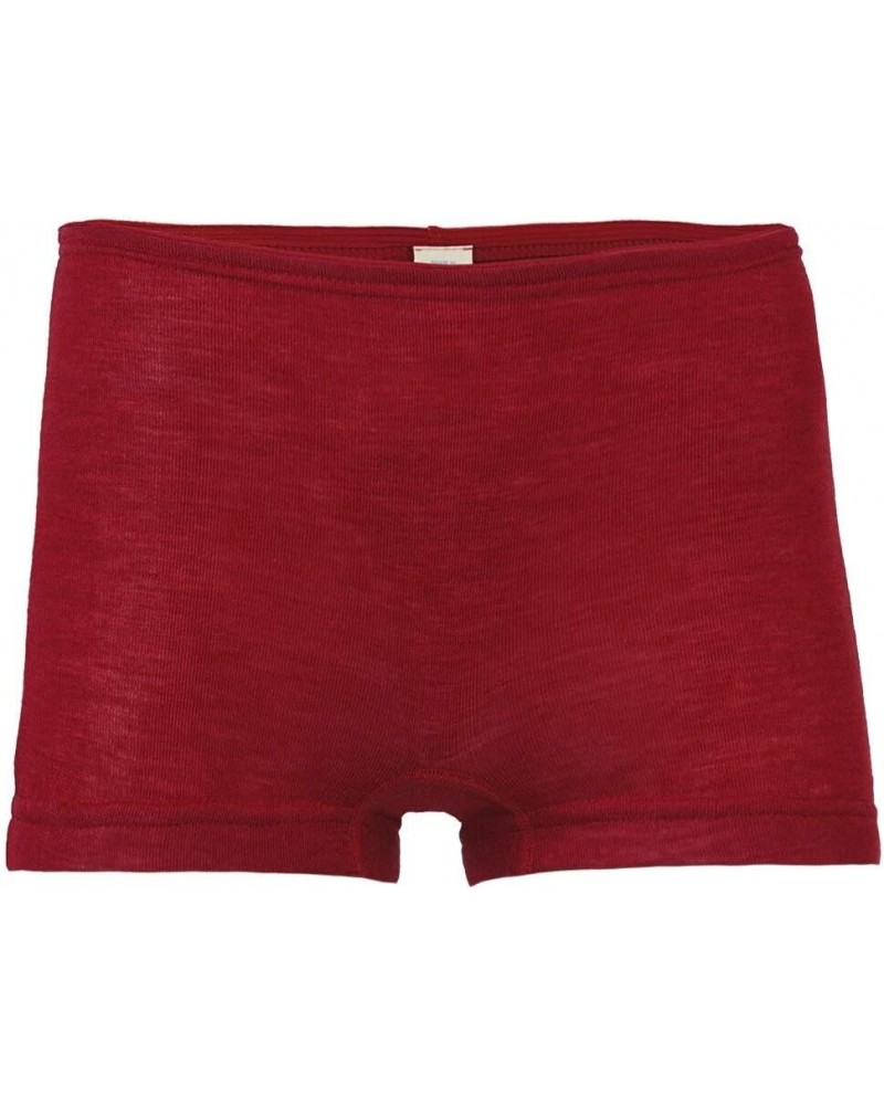 Women’s Thermal Underwear: Moisture Wicking Merino Wool Silk Boy Shorts Red Mallow $20.90 Underwear