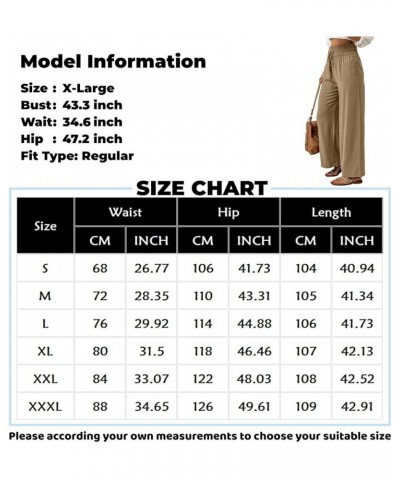 Women's Wide Leg Pants Dressy Casual Work Pants High Waisted Palazzo Pant Flowy Wide Leg Trousers 03-pink $10.06 Pants