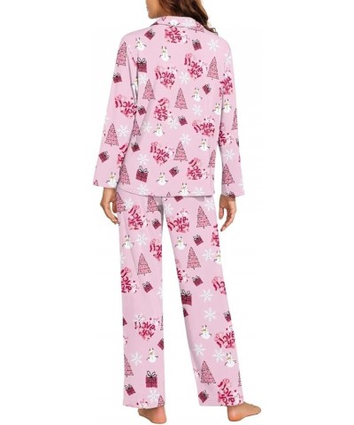 Pajamas for Women Set Long Pants Sleepwear Sets Soft Comfy Night Wear V-Neck Loungewear Cute Pajama House Wear Christmas-love...