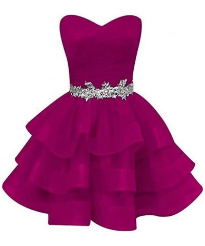 Short Prom Dresses 2022 Tulle Homecoming Dress Sweetheart Ball Gowns for Women with Beads Red $43.67 Dresses