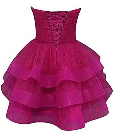 Short Prom Dresses 2022 Tulle Homecoming Dress Sweetheart Ball Gowns for Women with Beads Red $43.67 Dresses