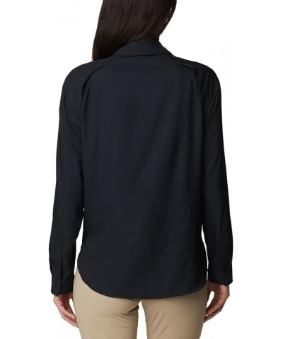 Women's Plus Size Silver Ridge Utility Long Sleeve Shirt Black $29.64 Blouses