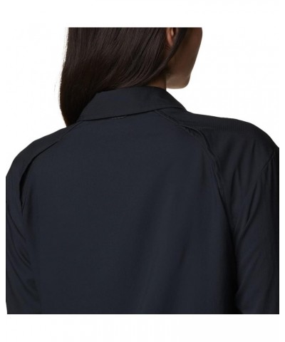 Women's Plus Size Silver Ridge Utility Long Sleeve Shirt Black $29.64 Blouses