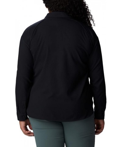 Women's Plus Size Silver Ridge Utility Long Sleeve Shirt Black $29.64 Blouses