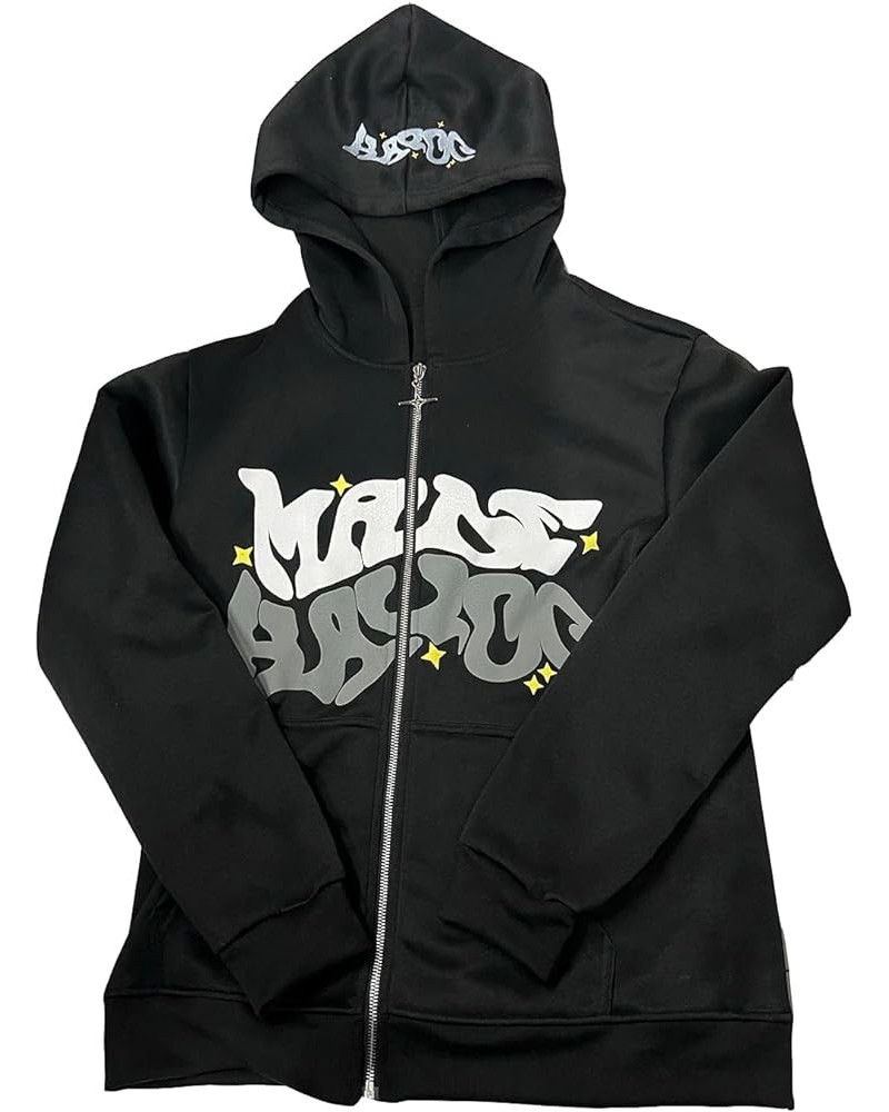 Women Y2k Zip Up Hoodie Vintage Graphic Oversized Hooded Sweatshirt Jacket Grunge Fairycore Coats Harajuku Streetwear Print P...