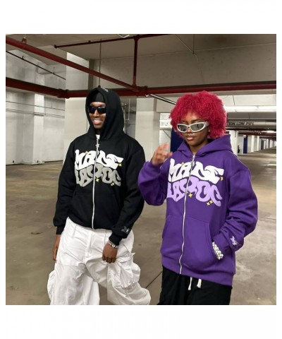 Women Y2k Zip Up Hoodie Vintage Graphic Oversized Hooded Sweatshirt Jacket Grunge Fairycore Coats Harajuku Streetwear Print P...