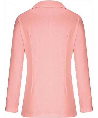 Pink Blazer Women Casual Business Lapel Collar Blazer Jackets Trendy Elegant Long Sleeve Open Front Blazer Cardigans Womens S...