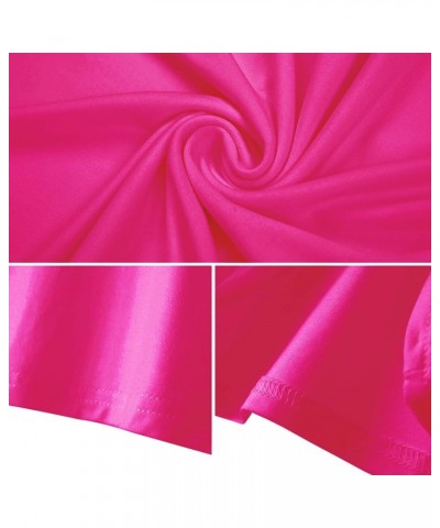 Women's Long Sleeve Mock Neck Pure Soft Thin Sexy Stretch Crop TOP T Shirt Hotpink $10.00 T-Shirts