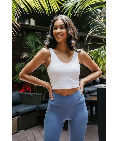 Everyday Cloud Support Crop Tank with Built-in Bra Camo Olive $12.43 Tanks