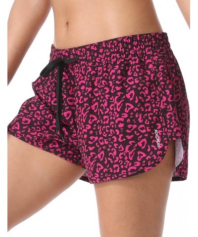 Women's Board Shorts Quick Dry Drawstring Sports Summer Bottom Swim Shorts with Pocket 26156 Black&purple $13.76 Swimsuits