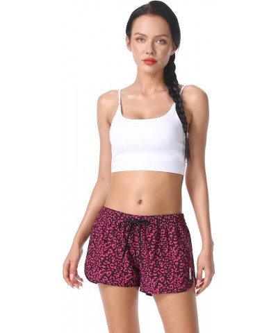 Women's Board Shorts Quick Dry Drawstring Sports Summer Bottom Swim Shorts with Pocket 26156 Black&purple $13.76 Swimsuits