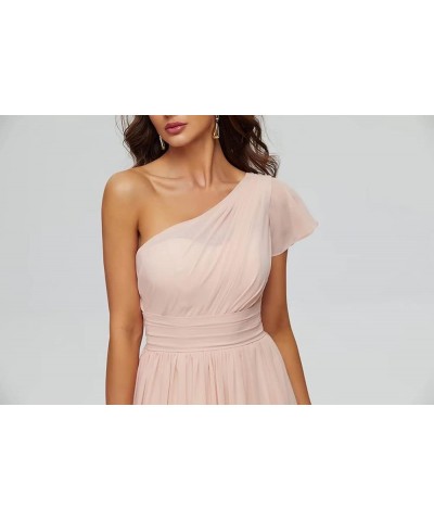 Women's One Shoulder Bridesmaid Dresses Chiffon Long Bodices Formal Evening Gowns 2023 Ivory $30.79 Dresses