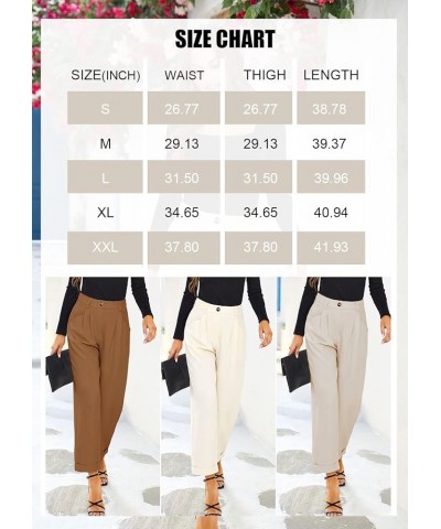 Women's Dress Pants Lightweight High Waist Straight Leg Office Work Pants Casual Travel Trousers with Pockets Z03-mint Green ...