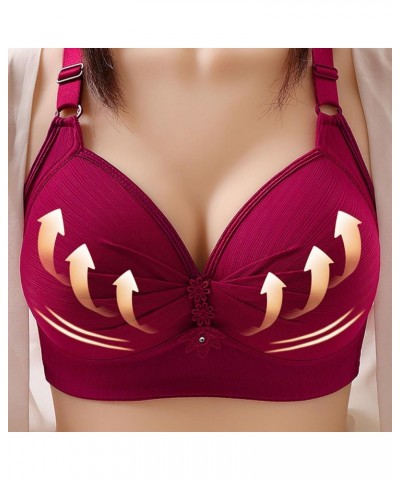 Plus Size Snap Front Bra for Women Comfort Breathable Skin-Friendly Bras No Underwire Soft Cotton Bras Everyday Bra 2pc 01-wi...