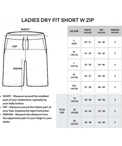 4 Pack: Womens Active Athletic Performance Dry-Fit Shorts with Zipper Pockets (Available in Plus Size) plus-size Set 6 $17.64...