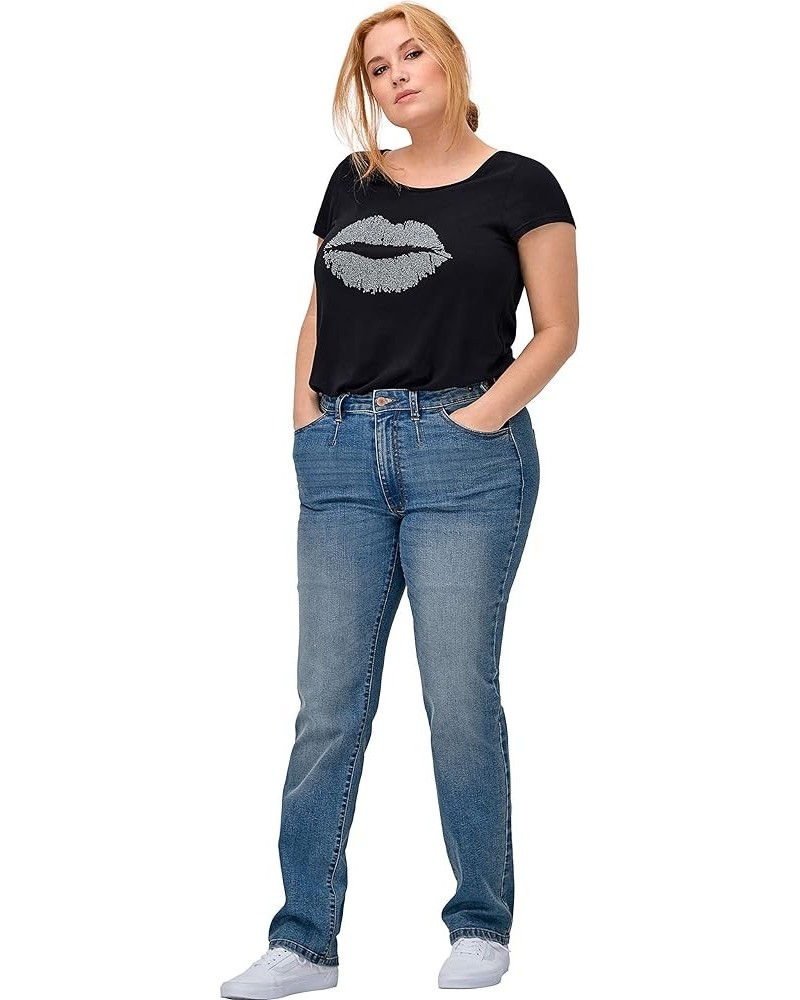Women's Plus Size Straight Stretch Jeans Light Stonewash $31.14 Jeans