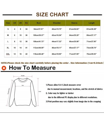 Long Sleeve Shirts for Women Crew-Neck Delicate Print Casual Tops 01-white $10.85 Blouses