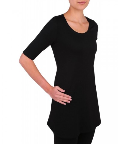 Nygard Women's Regular Slims Essential Tunic Black $10.79 Tops