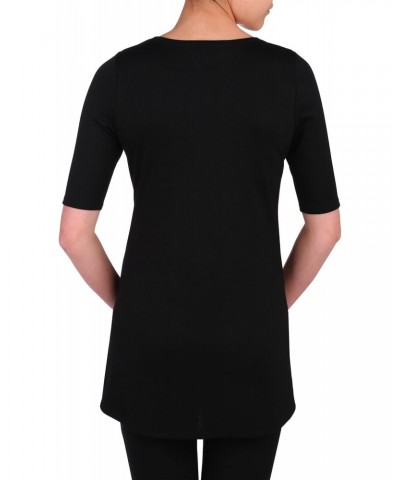 Nygard Women's Regular Slims Essential Tunic Black $10.79 Tops